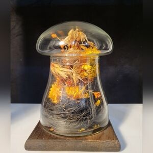 Vintage Mushroom Shaped Terrarium
